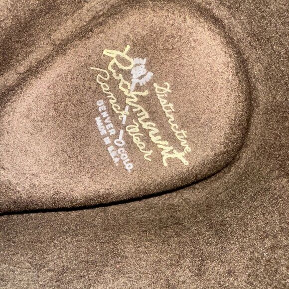 Rockmount Mens Brown Wool Felt Cowboy Crushable Hat L - Picture 7 of 8